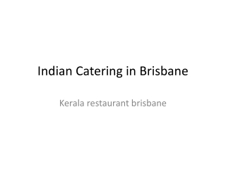 Indian Catering in Brisbane