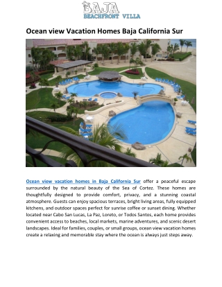 Ocean view Vacation Homes Baja California Sur.docx