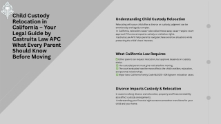 Opposing a Custody Relocation – What You Need to Know