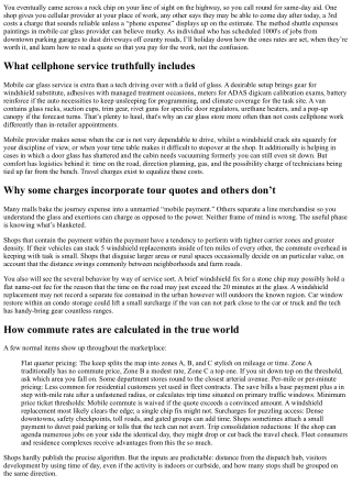 Mobile Auto Glass Service Quote: Travel Fees Explained