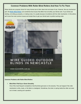 Common Problems With Roller Blind Rollers And How To Fix Them