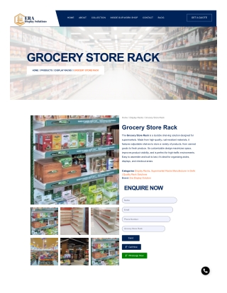 Strong & Stylish Grocery Display Rack for Stores
