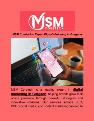 MSM Coretech – Expert Digital Marketing in Gurgaon