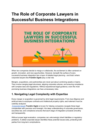 Protecting Innovation and Integrity: Franklin Ogele’s Legal Approach