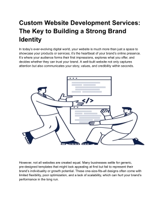 Custom Website Development Services_ The Key to Building a Strong Brand Identity