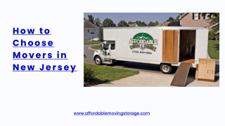 How to Choose Movers in New Jersey