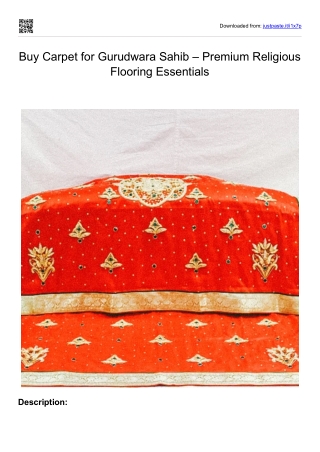 carpet for Gurudwara Sahib