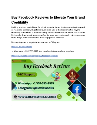 Buy Facebook Reviews to Elevate Your Brand Credibility