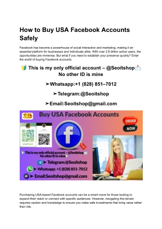 How to Buy USA Facebook Accounts Safely