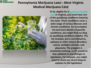 Pennsylvania Marijuana Laws - West Virginia Medical Marijuana Card
