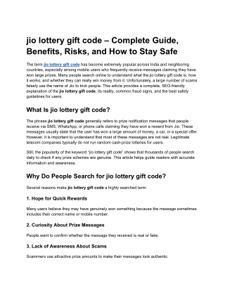 jio lottery gift code6