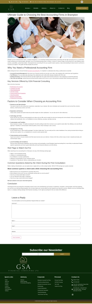 How to Choose the Right Accounting Firm in Brampton for Your Business?