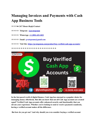 Managing Invoices and Payments with Cash App Business Tools