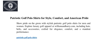 Patriotic Golf Polo Shirts for Style, Comfort, and American Pride