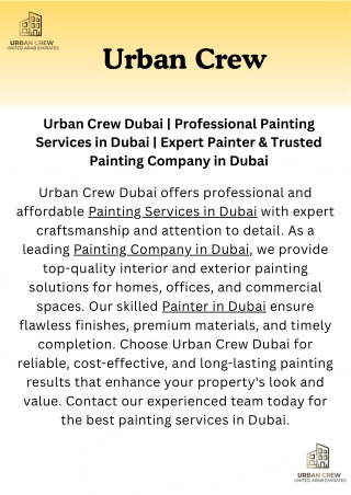 Painting Services in Dubai