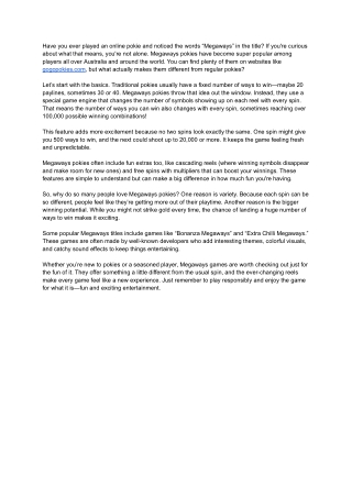 What Are Megaways Pokies and Why Are They So Popular_