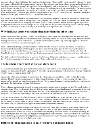 How to Avoid Holiday Plumbing Disasters with JB Rooter Plumbing