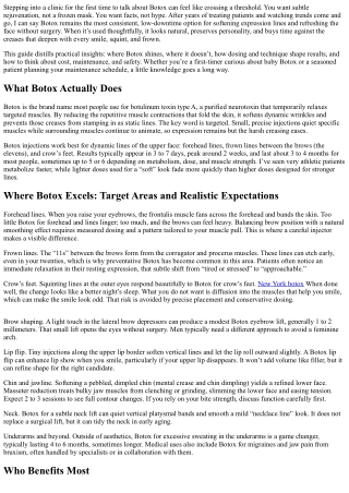 Rejuvenation with Botox: Refresh Without Surgery