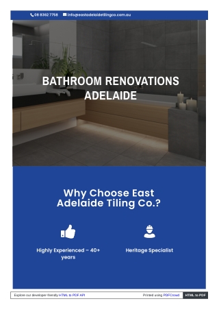 Bathroom Renovations South Australia