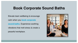 Book Corporate Sound Baths