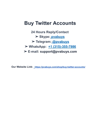 Buy Twitter Accounts