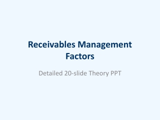 RECEIVABLES MANAGEMENT