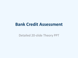 CREDIT POLICIES