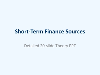 SHORT TERM FINANCE