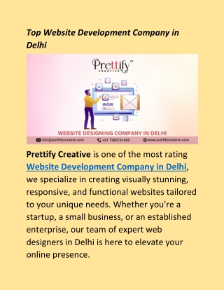 Top Website Development Company in Delhi