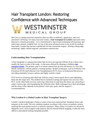 hair transplant london