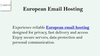 European Email Hosting