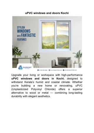 uPVC windows and doors Kochi