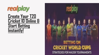 Create Your T20 Cricket ID Online & Start Betting Instantly!
