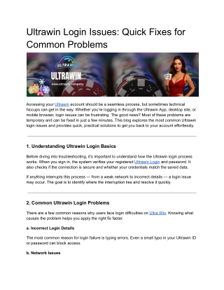 Ultrawin Login Issues: Quick Fixes for Common Problems