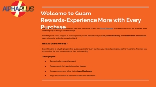 Experience More with Guam Rewards: The Smarter Way to Shop in Guam