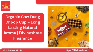 Organic Cow Dung Dhoop Cup – Long Lasting Natural Aroma | Divineshree Fragrance