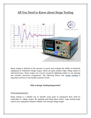 All You Need to Know about Surge Testing