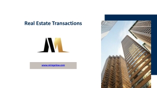 Real Estate Transactions - www.miragelaw.com