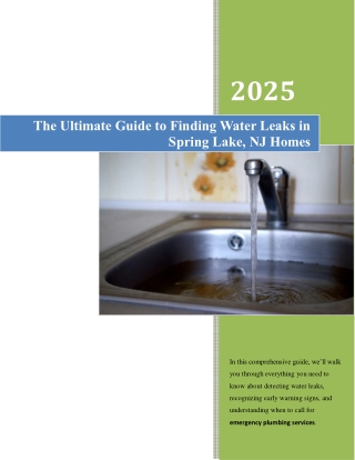 The Ultimate Guide to Finding Water Leaks in Spring Lake