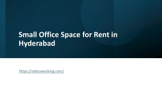 Small Office Space for Rent in Hyderabad