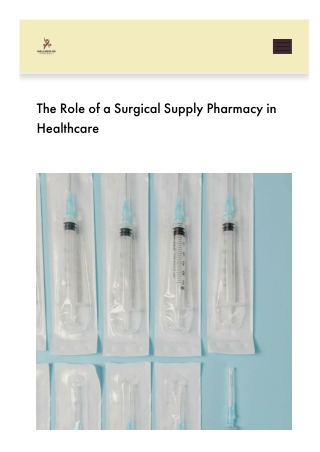 Surgical Supply Pharmacy