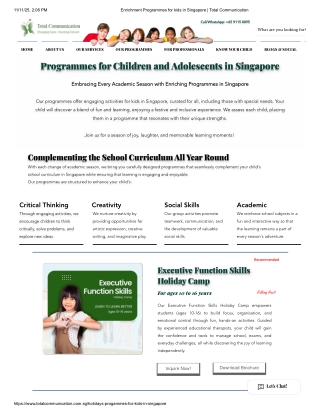 Programmes for Children and Adolescents in Singapore