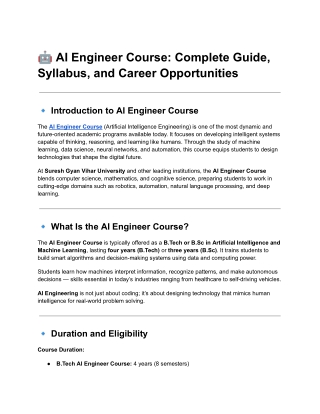 AI Engineer Course