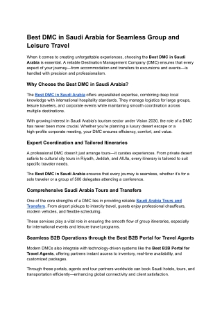 Best DMC in Saudi Arabia