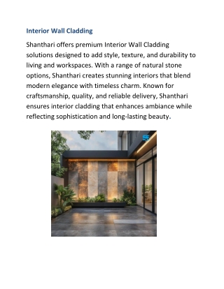 Interior Wall Cladding-