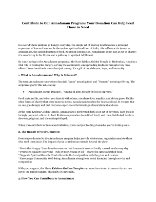 Contribute to Our Annadanam Program_ Your Donation Can Help Feed Those in Need