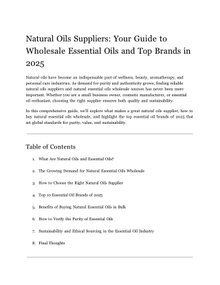 Natural Oils Suppliers_ Your Guide to Wholesale Essential Oils and Top Brands in 2025
