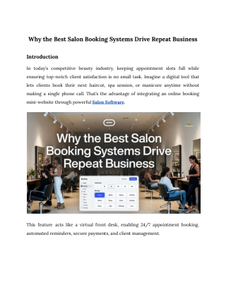Why the Best Salon Booking Systems Drive Repeat Business
