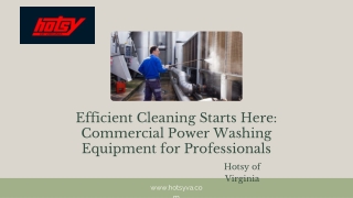Efficient Cleaning Starts Here Commercial Power Washing Equipment for Professionals