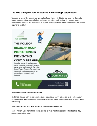 The Role of Regular Roof Inspections in Preventing Costly Repairs